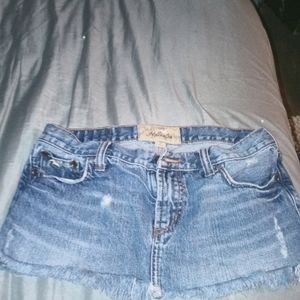 Hollister jean mini skirt